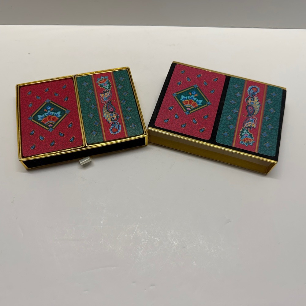 VTG Congress Playing Cards 54-Card Double Deck & Felt Box Complete Set Spain
